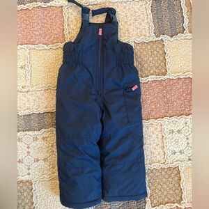 Carter's Dark Blue with Pink Kids Snow Suit Overalls
